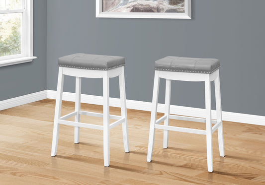 Comfortable Bar Stool, Bar Height, Saddle Seat, Transitional (Set of 2) 8th Street