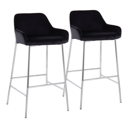 Daniella - Contemporary Fixed Height Bar Stool (Set of 2) Lumi Source