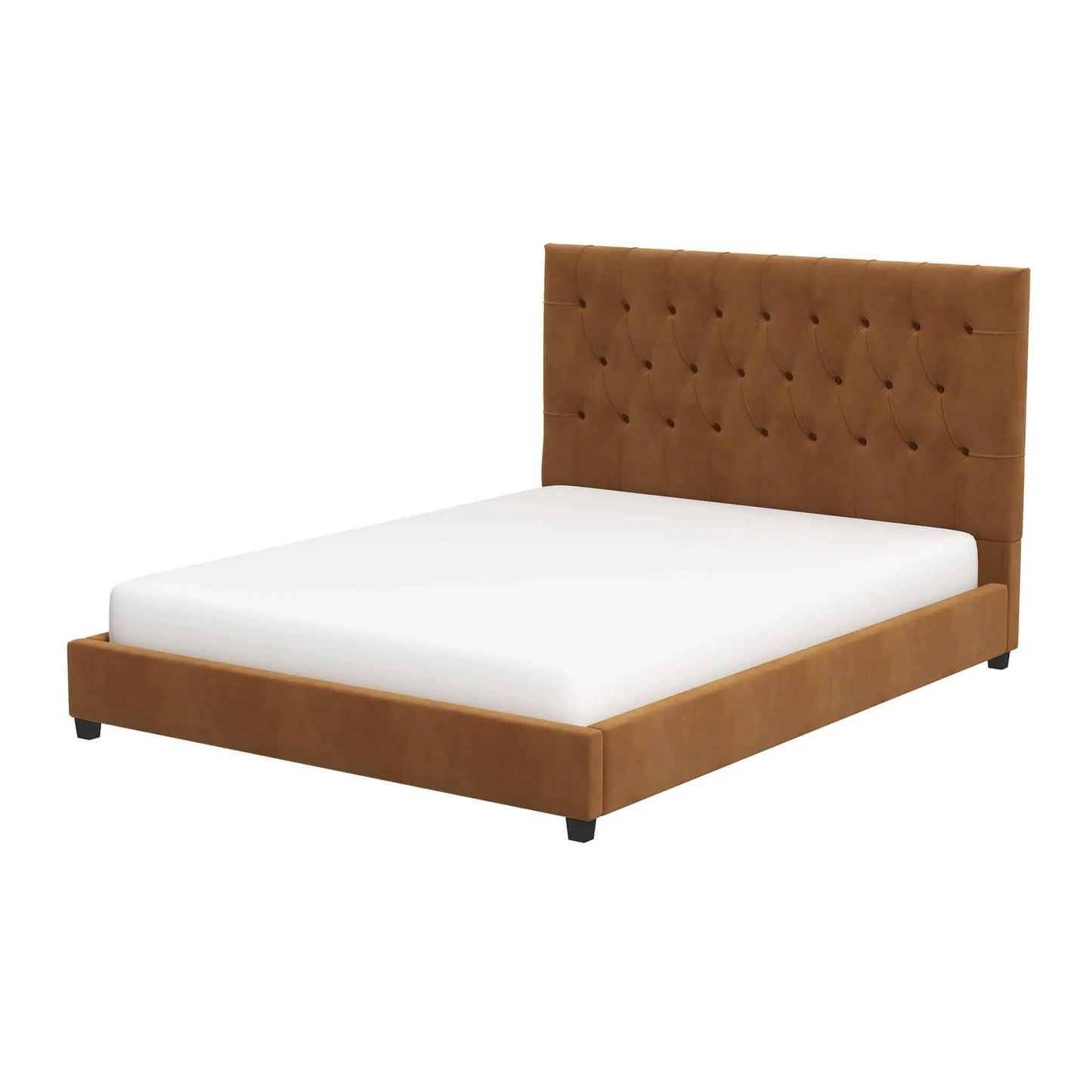 Donald - Mid-Century Modern Upholstered Platform Bed Ashcroft Furniture
