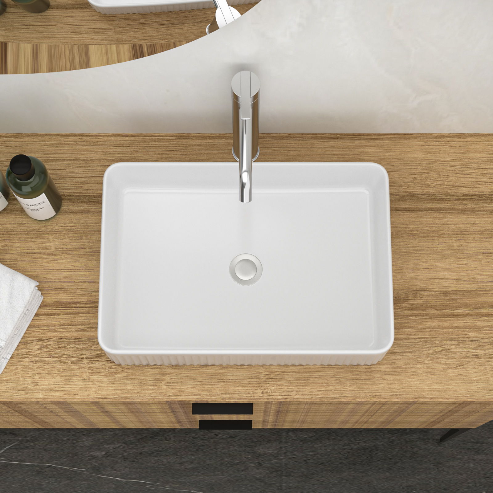 Modern Ceramic Rectangular Vessel Bathroom Sink Daily Nest
