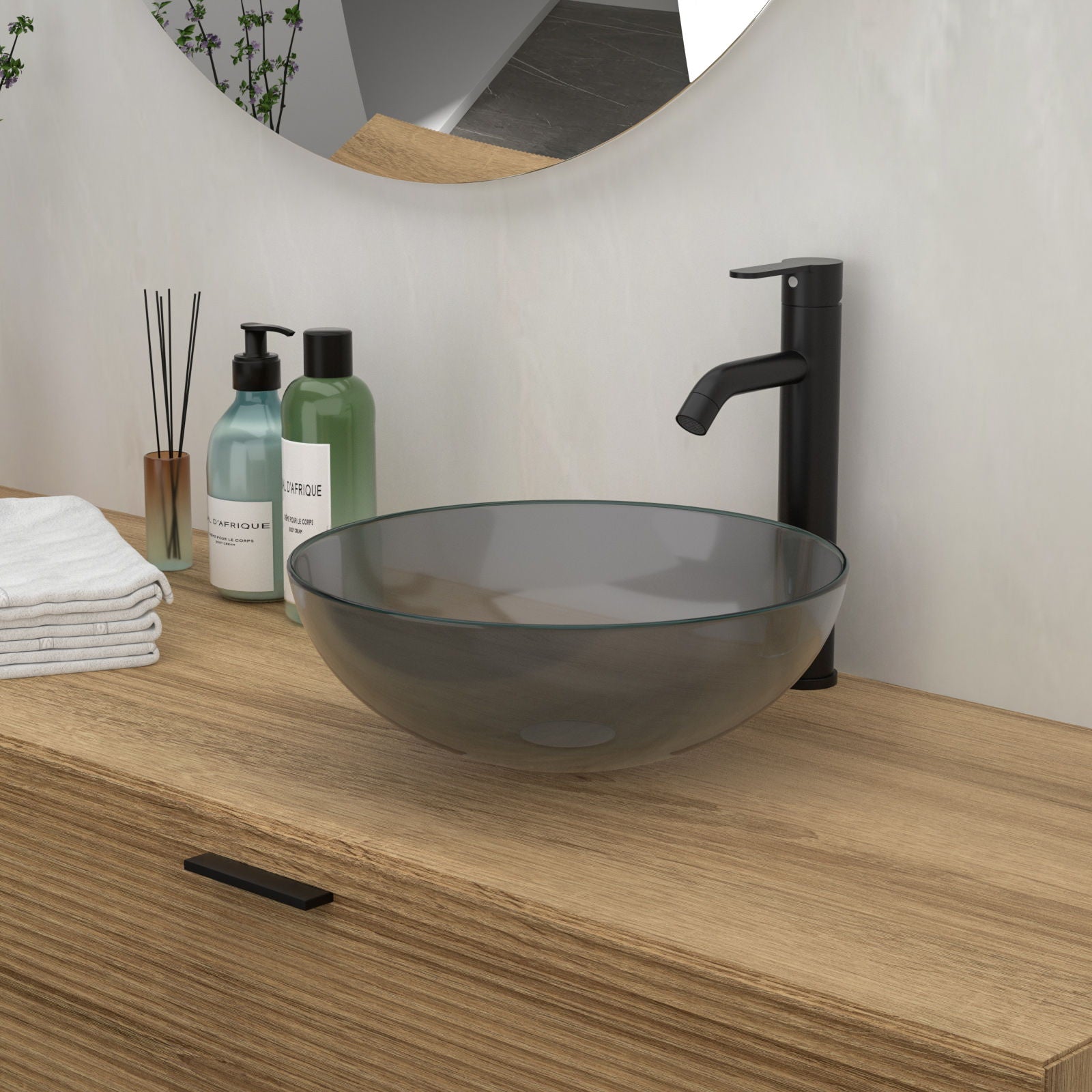 Artistic Tempered Glass Vessel Sink With Pop Up Drain Daily Nest