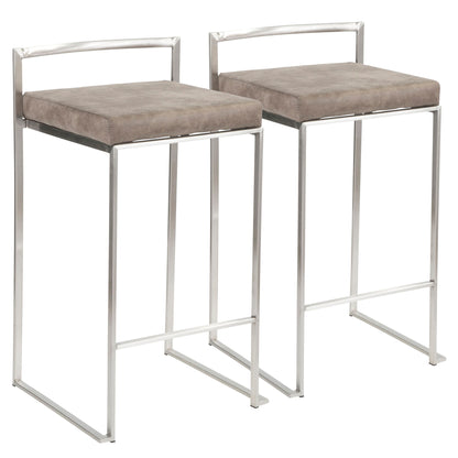 Fuji - Contemporary Elegant Stackable Counter Stool Set Lumi Source