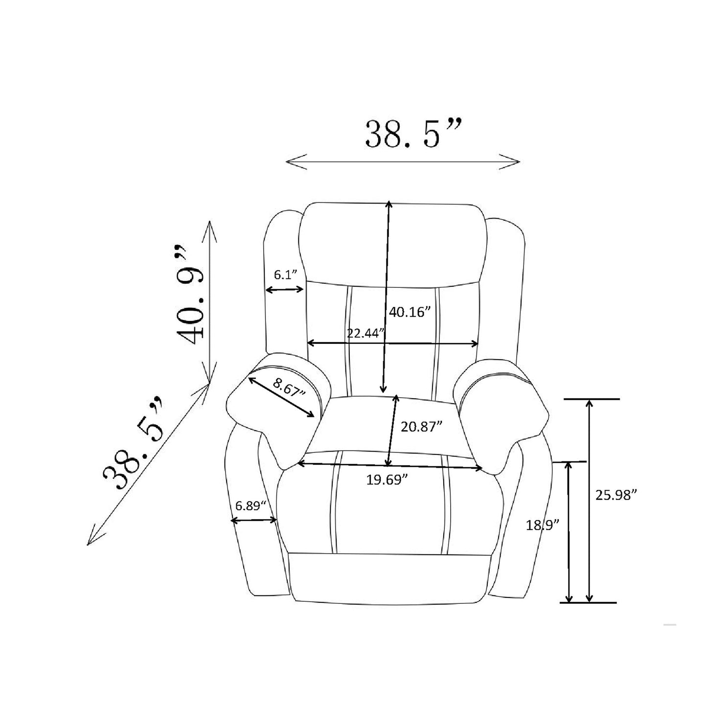 Sonet - Domino Reclining Chairs Global Furniture USA