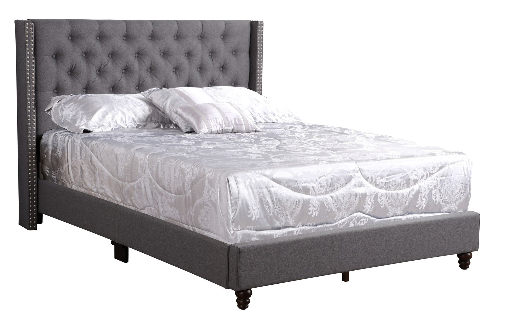 Nailhead Bed Transitional Vibrant Glory Furniture