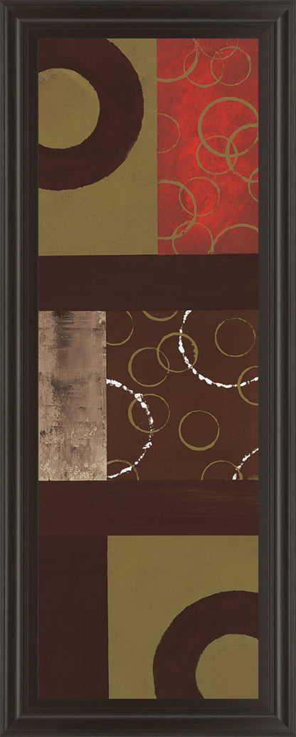 Mix N' Match I By Earl Kaminsky - Framed Print Wall Art - Dark Brown