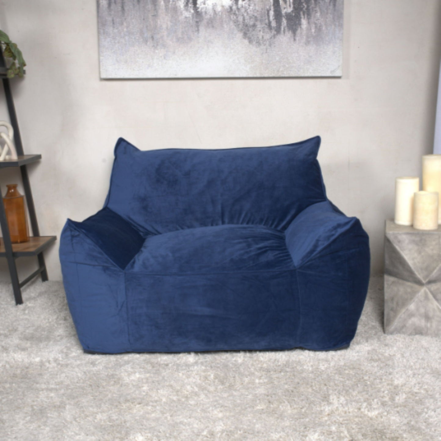 Allea - Bean Bag Chair With Armrests Home Essentials
