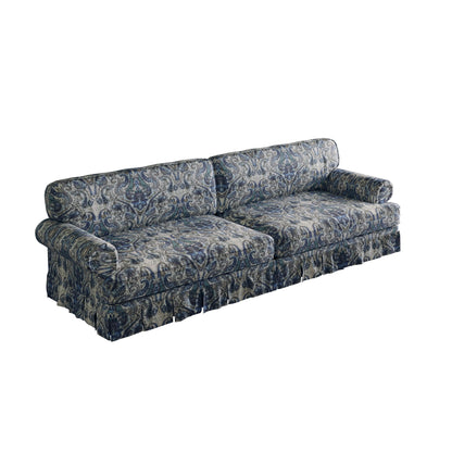 Luxuriously Comfortable Cloud Couch With Elegant Rolled Arms & Pleated Skirt Design Home Essentials