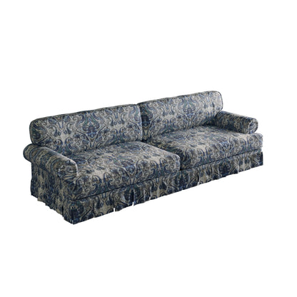 Luxuriously Comfortable Cloud Couch With Elegant Rolled Arms & Pleated Skirt Design Home Essentials