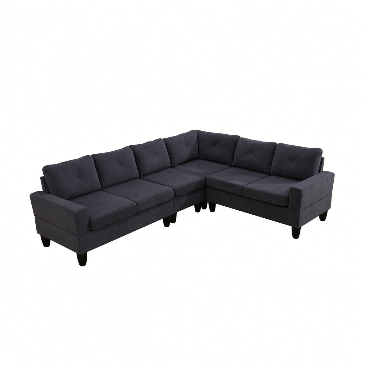 Modular L - Shaped Sectional Sofa 6 Seater 4 Piece Couch With Chaise Home Essentials