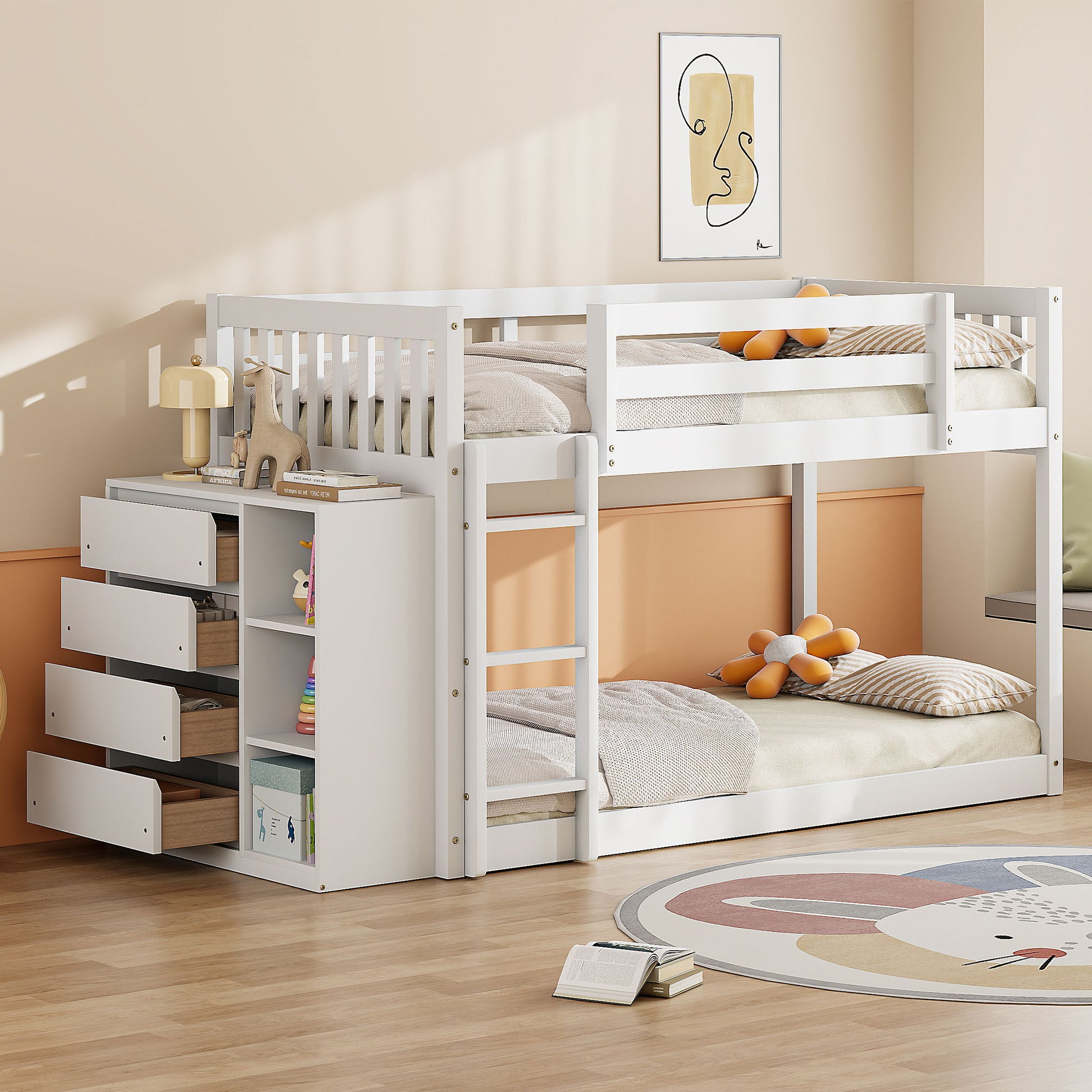 Bunk Bed With 4 Drawers And 3 Shelves DreamHaus