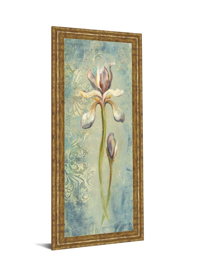 Floral Xi By Lee Hazel - Framed Print Wall Art - Blue