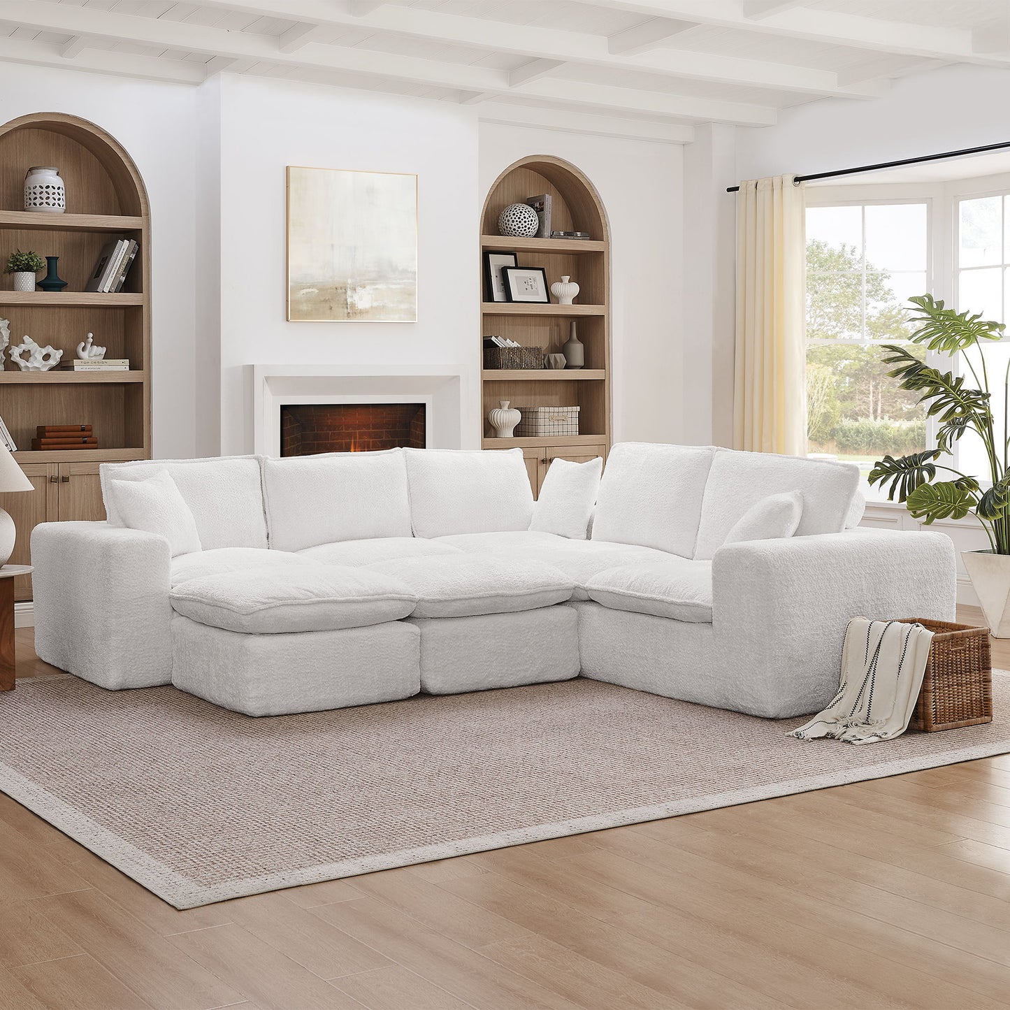 Sectional Sofa With Moveable Ottoman Home Essentials