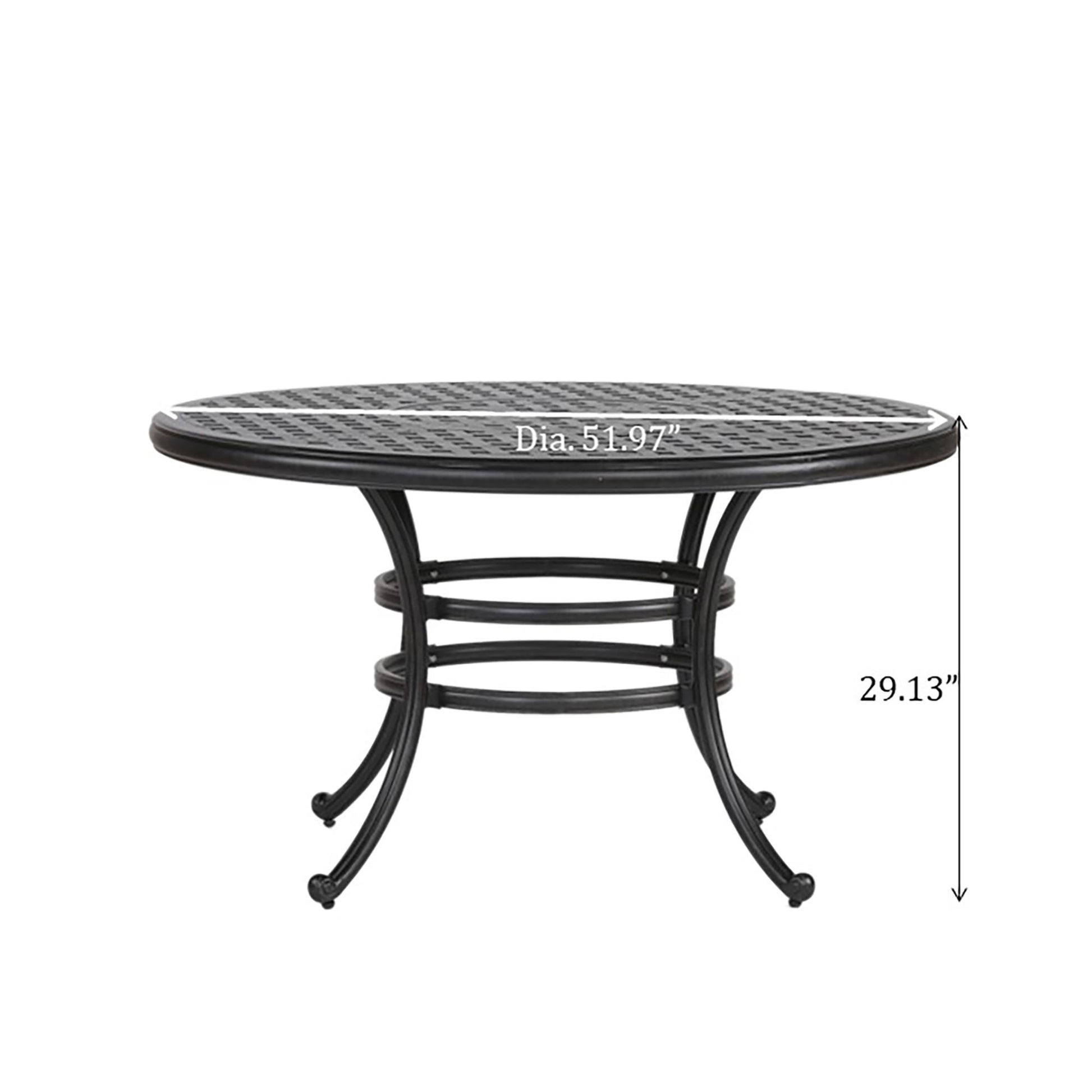 52" Round Dining Table Home Essentials