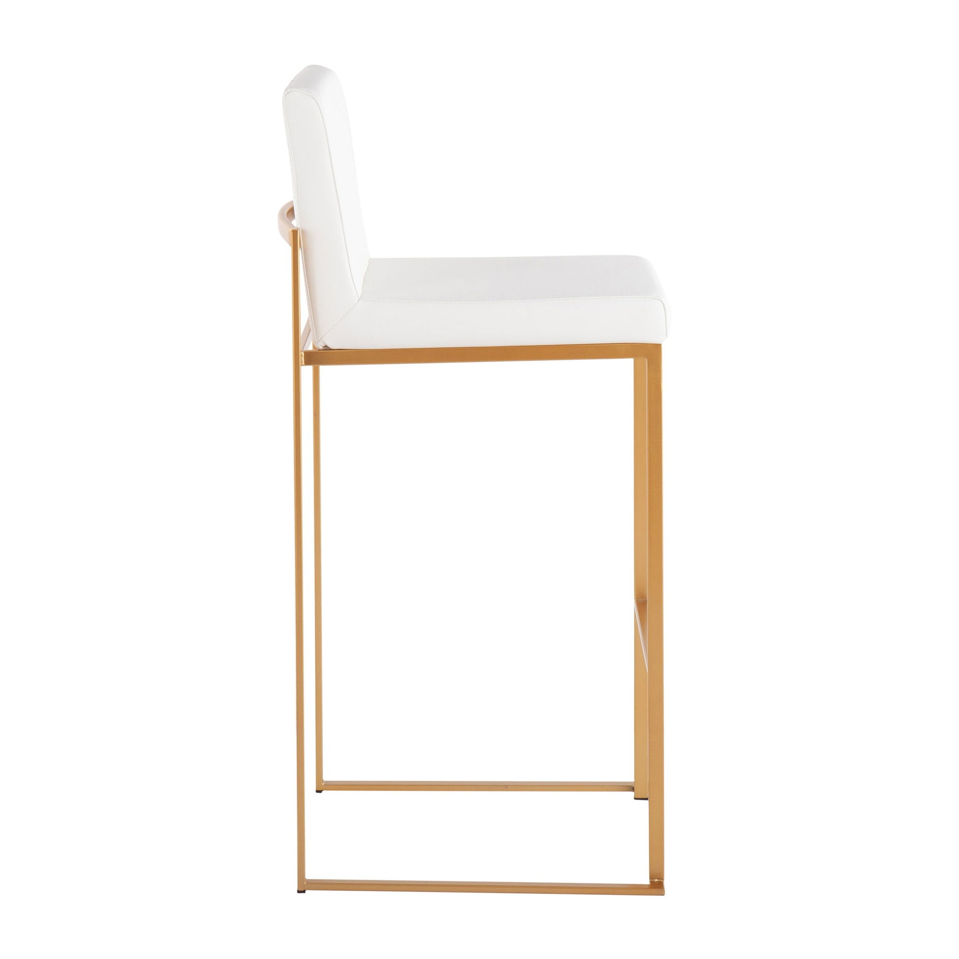 Fuji - Contemporary Design High Back Barstool (Set of 2) Lumi Source