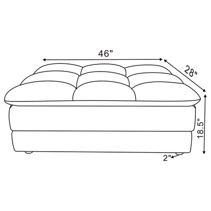 Azure - Upholstered Rectangular Ottoman - Blue Furniture Max