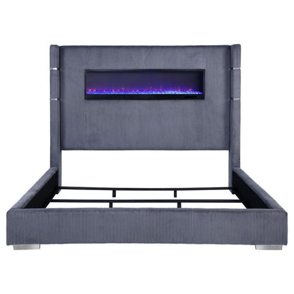 Tisdall - Upholstered Fireplace Bed Coaster Fine Furniture