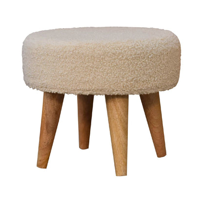 Petite Footstool - Cream / Brown Artisan Furniture