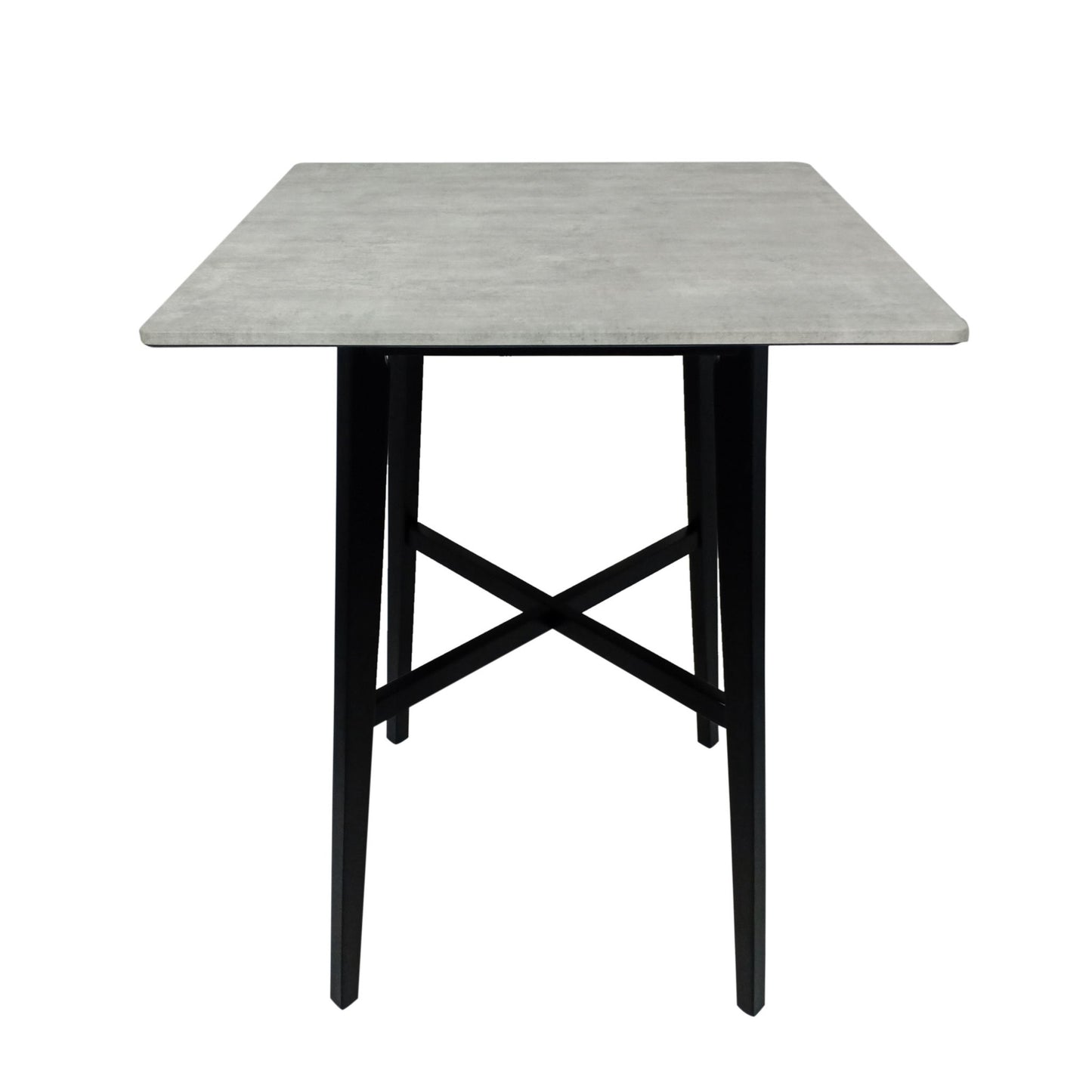 Modern Bar Height Dining Table, Rubberwood Legs And Laminate Table Top Noble House