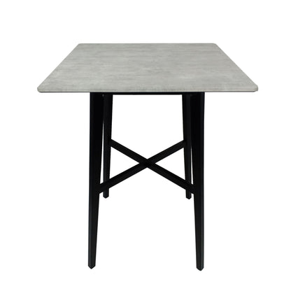 Modern Bar Height Dining Table, Rubberwood Legs And Laminate Table Top Noble House