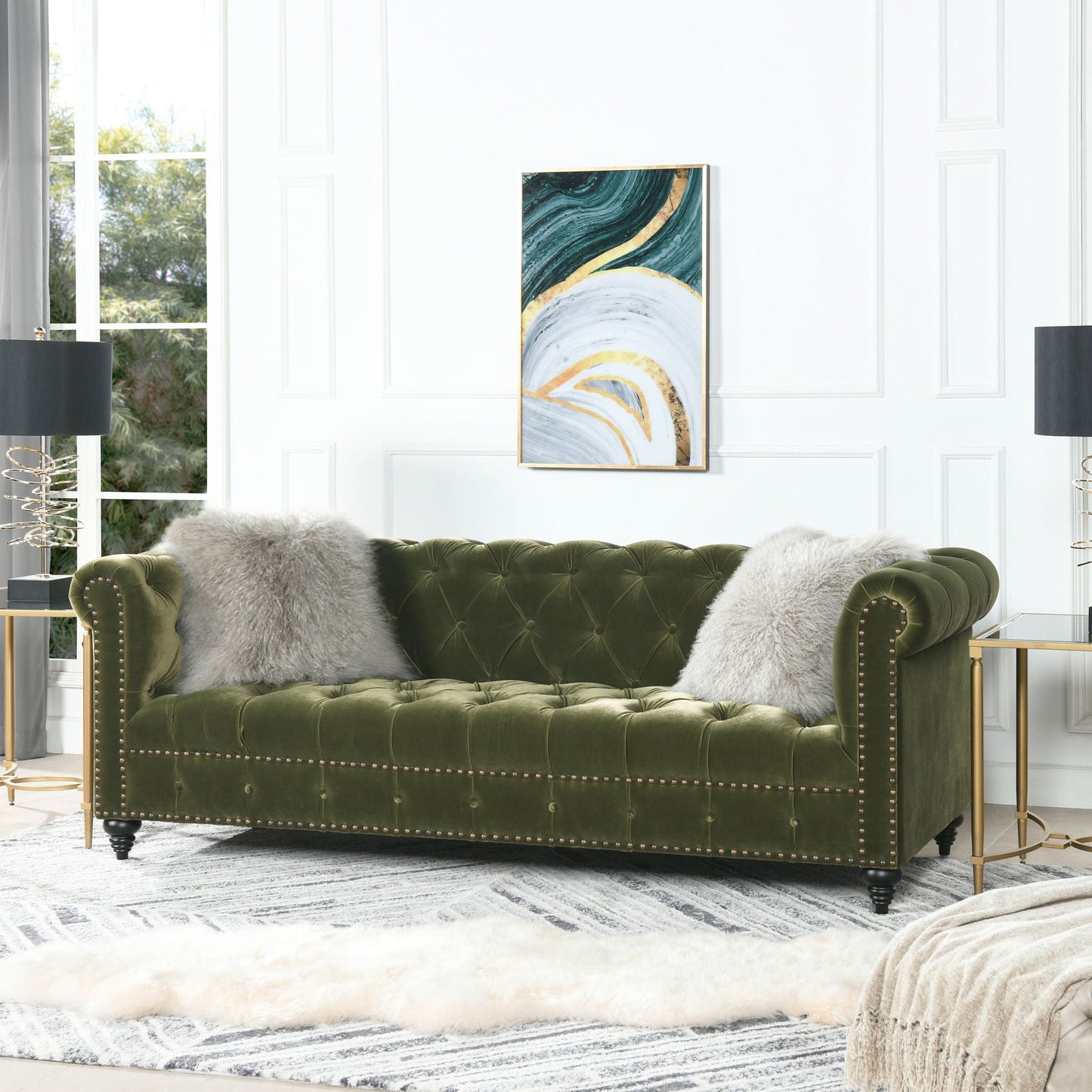 Alto - Tufted Chesterfield Sofa Jennifer Taylor Home