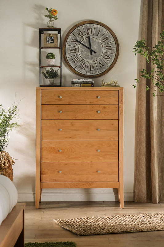 Willamette - 5 Drawer Chest - Light Oak