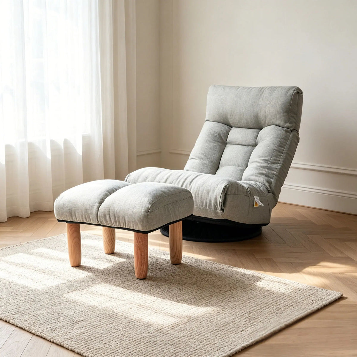 Adjustable Japanese Reclining Floor Chair Sofa With Metal Frame For Living Room Home Essentials