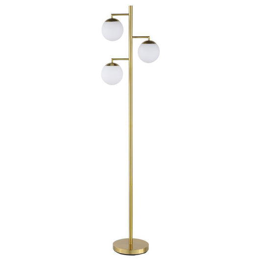 Sena - Spherical Bulb Tree Metal Floor Lamp - Gold