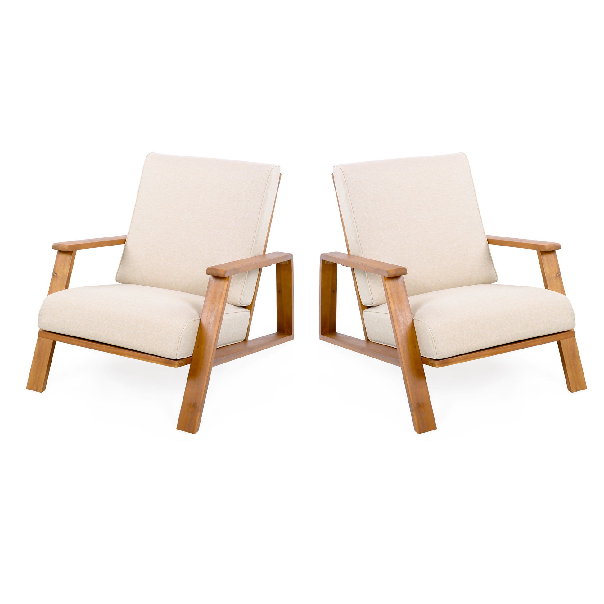 Outdoor Patio Lounge Chair (Set of 2) Noble House