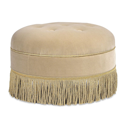 Yolanda - Round Upholstered Accent Ottoman Jennifer Taylor Home