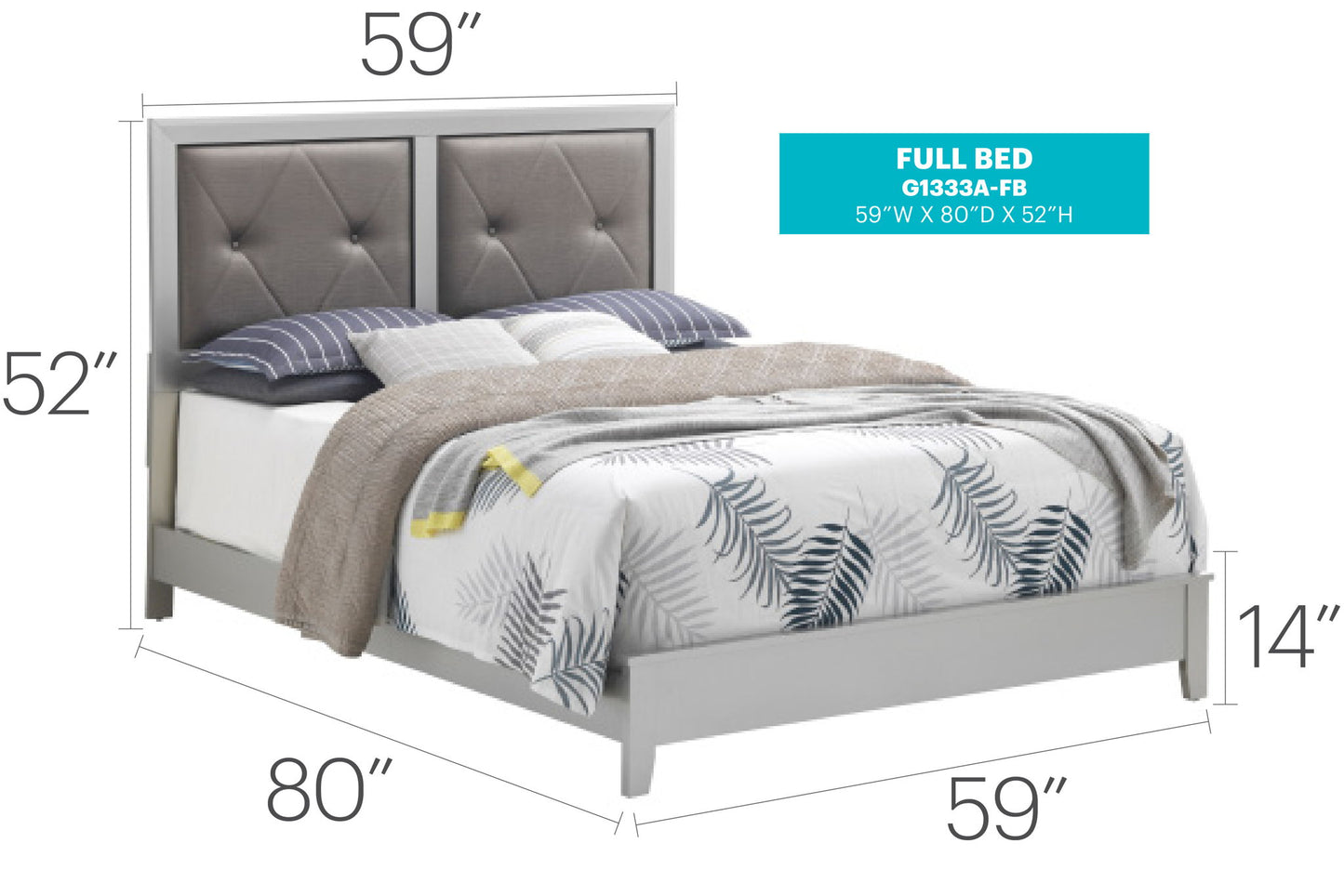 Padded Headboard Bed Glory Furniture