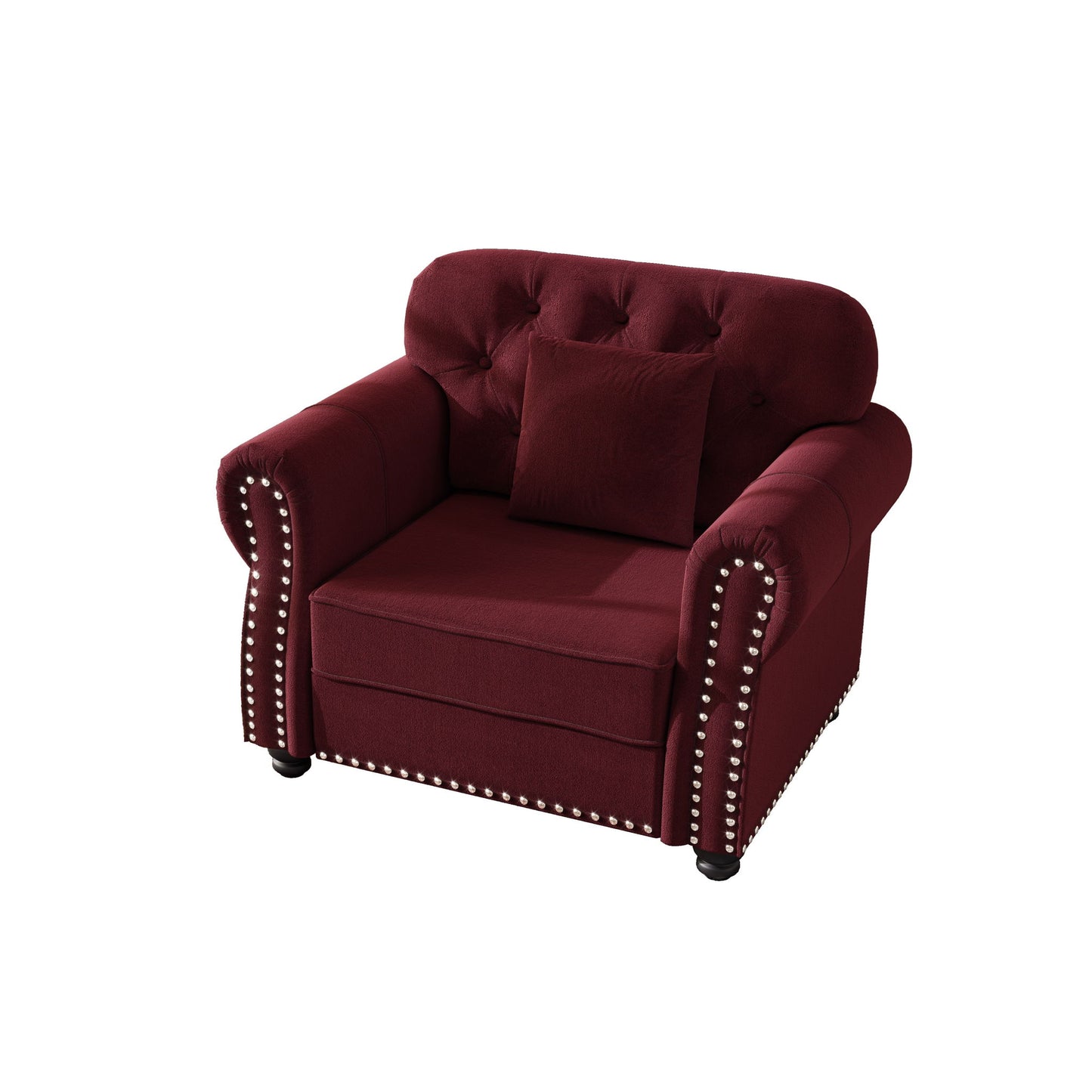 Sofa With Nailhead Trim And Rolled Armrests Home Essentials