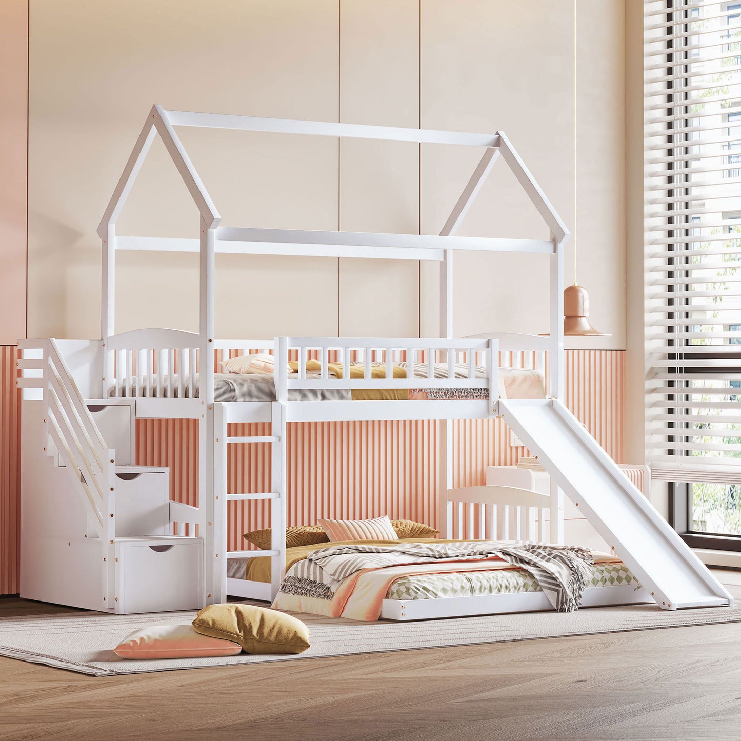 House Bunk Bed With Slide DreamHaus