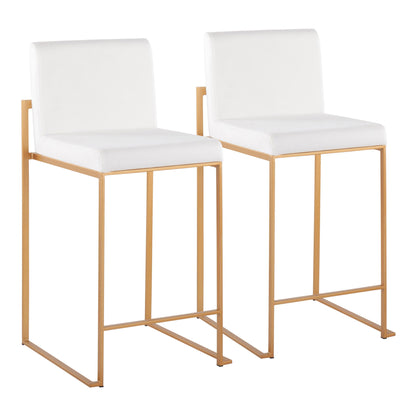 Fuji - Contemporary High Back Stylish Counter Stool Lumi Source