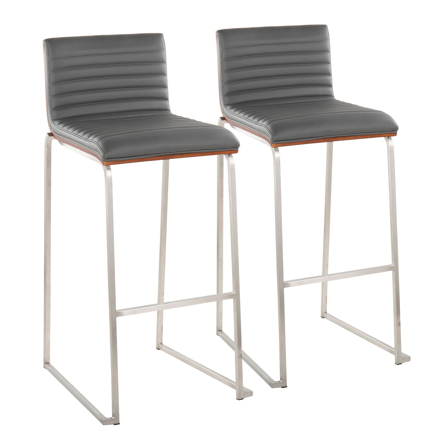 Mason Mara - Contemporary Fixed Height Barstool (Set of 2) Lumi Source