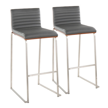 Mason Mara - Contemporary Fixed Height Barstool (Set of 2) Lumi Source