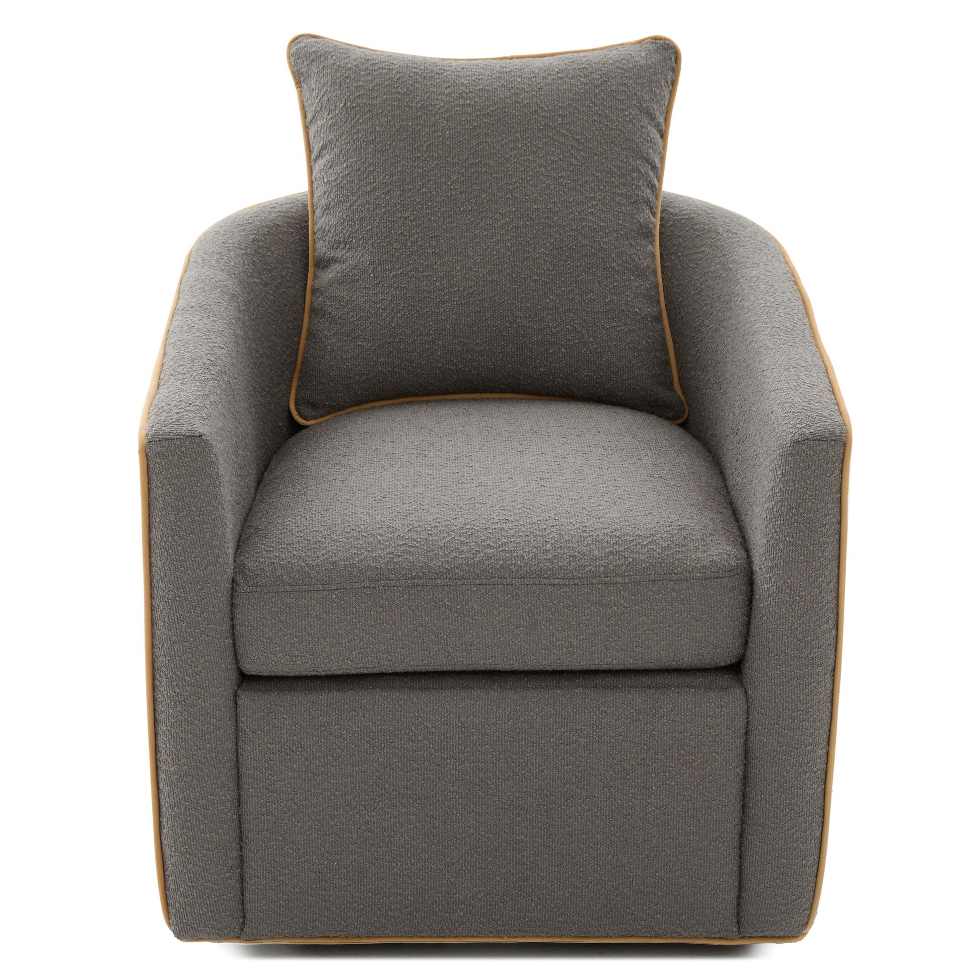 Swivel Accent Chair, Rotating Base, For Living Room Noble House