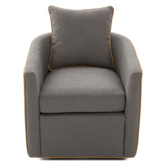 Swivel Accent Chair, Rotating Base, For Living Room Noble House