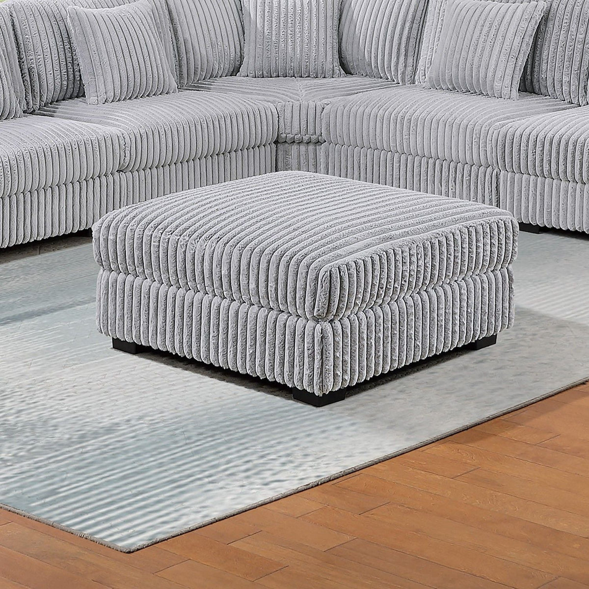Ottoman - Gray / Mink Home Essentials