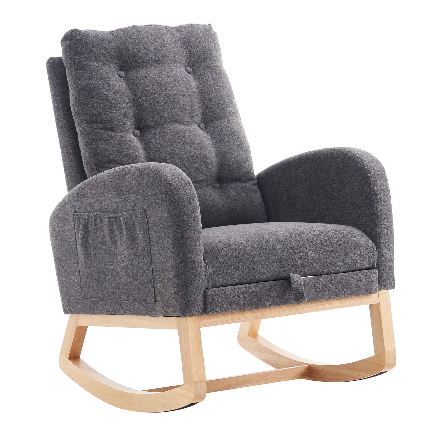 Accent Rocking Chair With Footrest, High Back Home Essentials