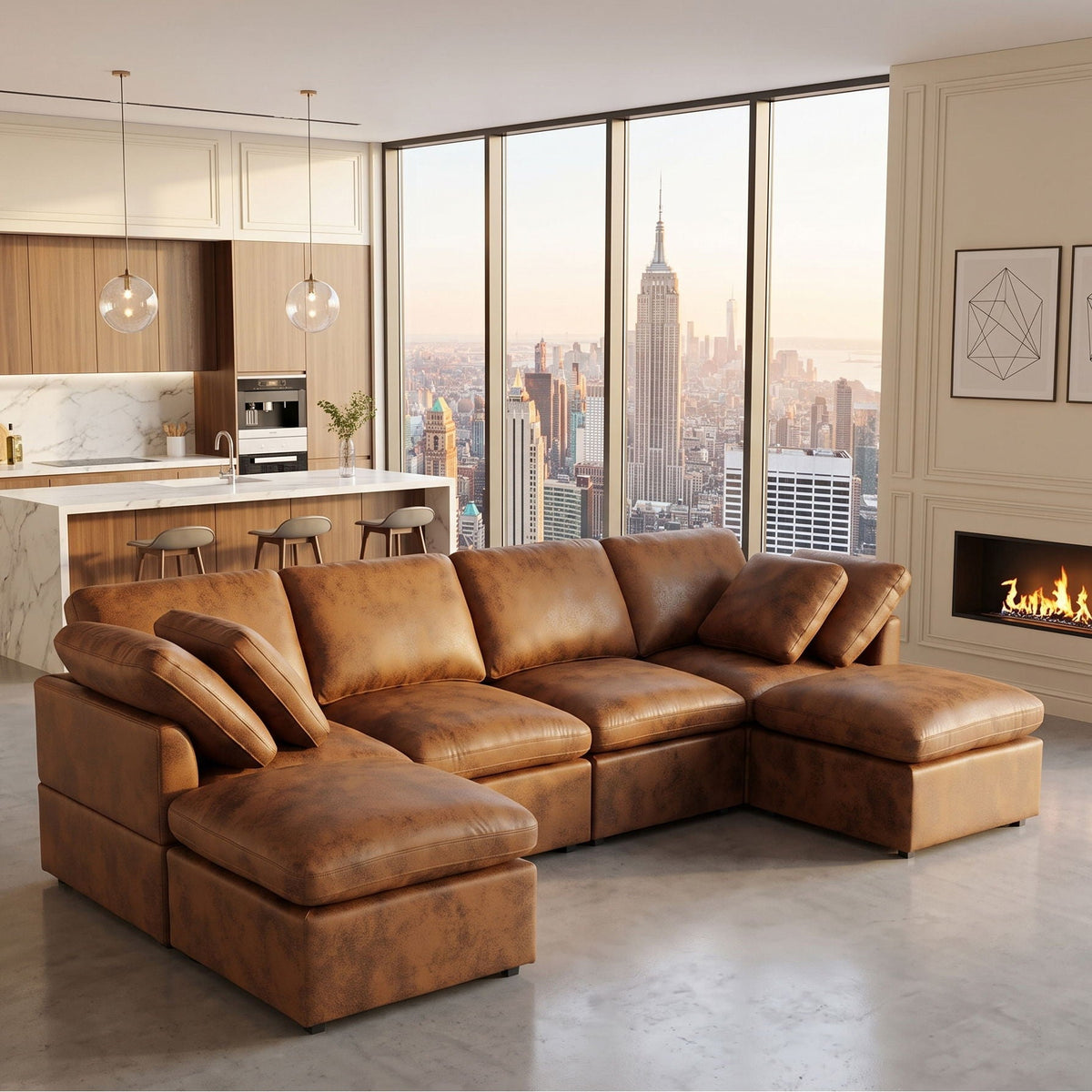 Deep Modular Cloud Sofa, Freely Configurable Home Essentials