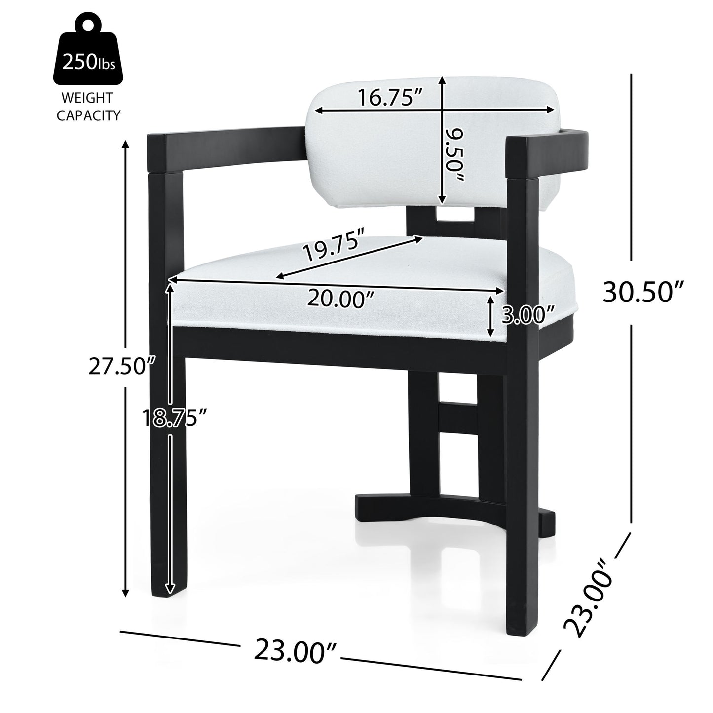 Stylish Indoor Upholstered Wood Dining Chair (Set of 2) Noble House