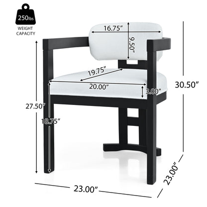 Stylish Indoor Upholstered Wood Dining Chair (Set of 2) Noble House