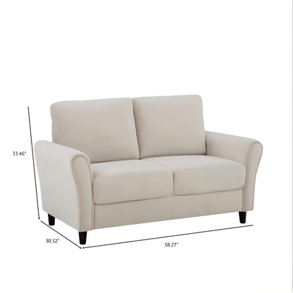 Patricia - Curved Arm Loveseat Sofa US Pride