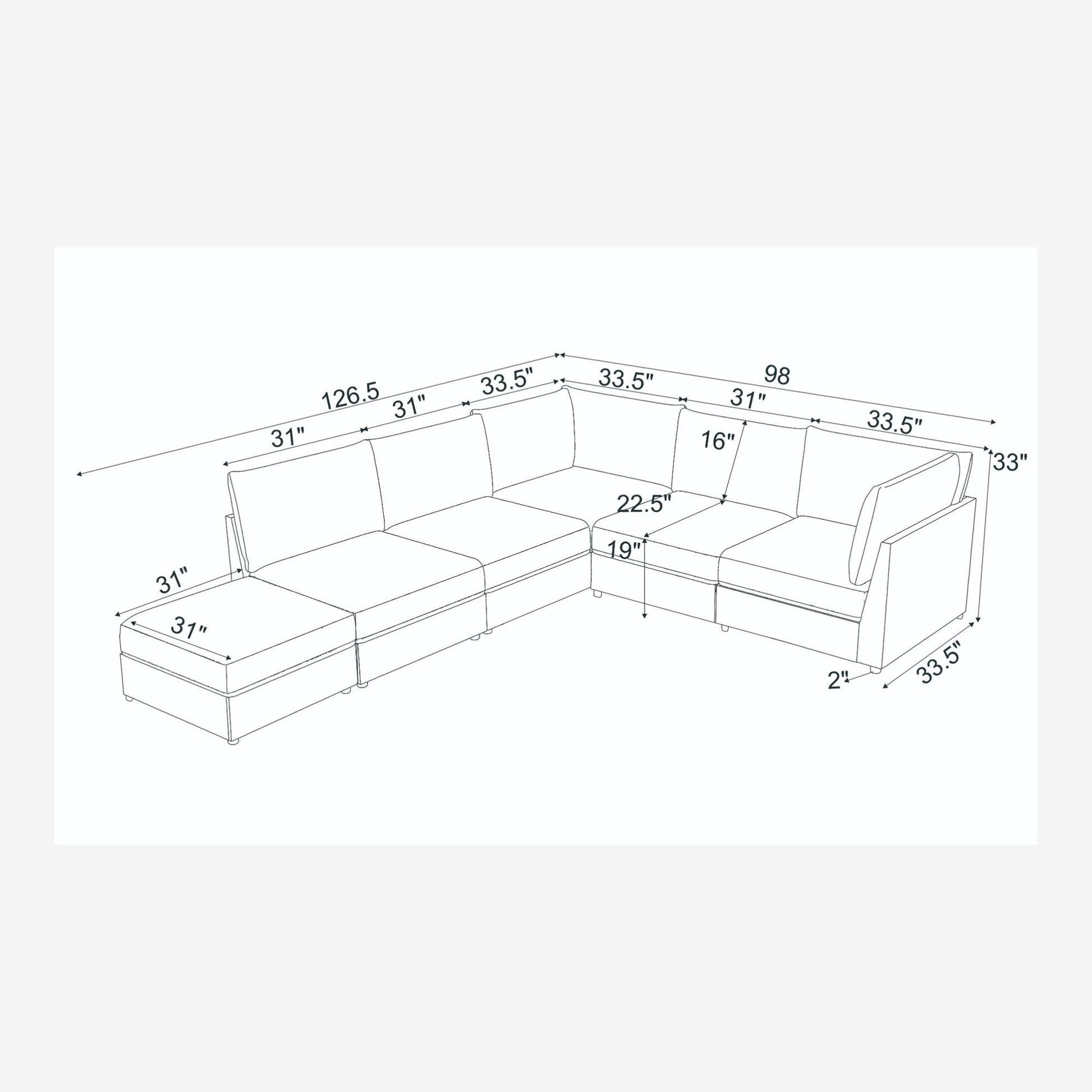 Reversible Modular Sectional & Custom Configuration And Premium Upholstery - Dark Green Home Essentials