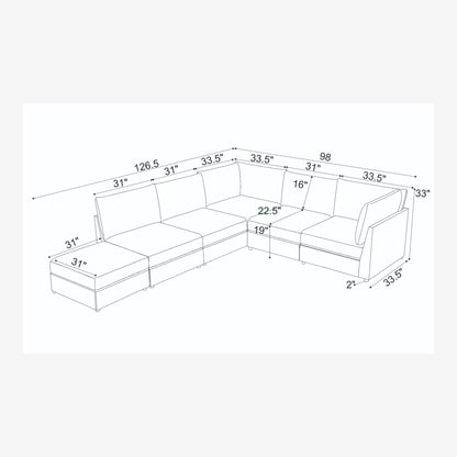 Reversible Modular Sectional & Custom Configuration And Premium Upholstery - Dark Green Home Essentials