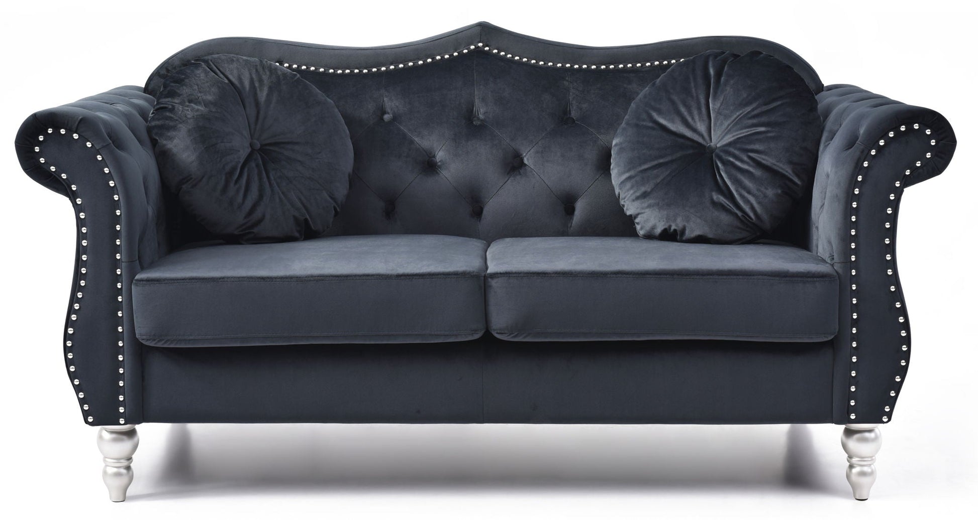 Stylish Flared Arm Loveseat Glory Furniture