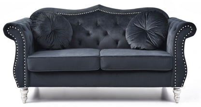 Stylish Flared Arm Loveseat Glory Furniture