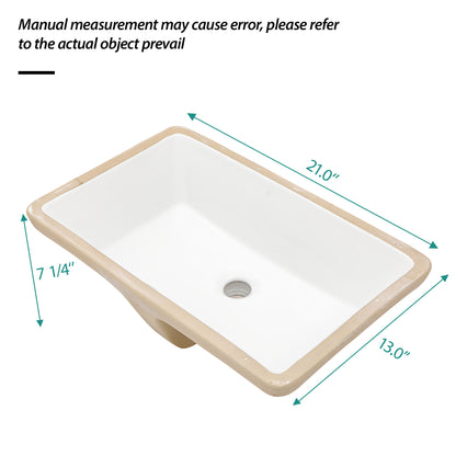 Modern Ceramic Undermount Bathroom Sink With Overflow, High Quality Daily Nest