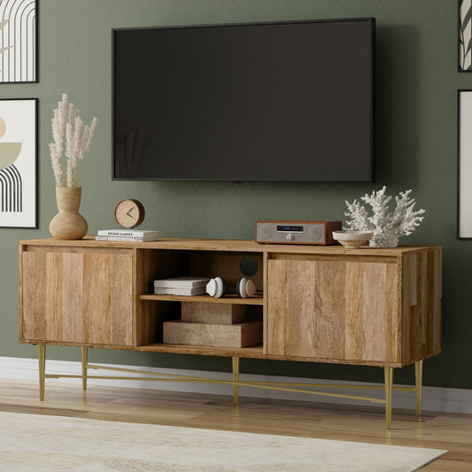 Fallon - TV Media Stand - Natural Simpli-Home