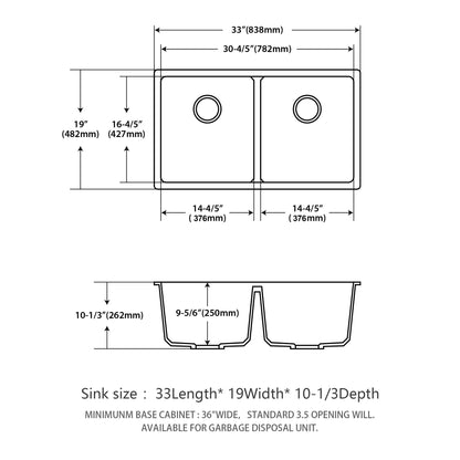 Granite Composite Double Bowl Undermount Kitchen Sink Daily Nest